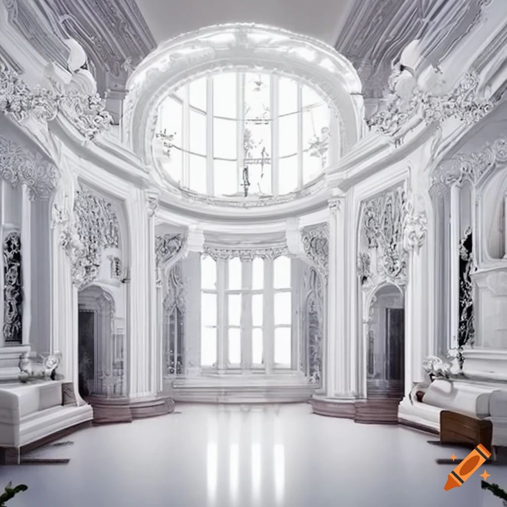 Elegant white room in a mansion