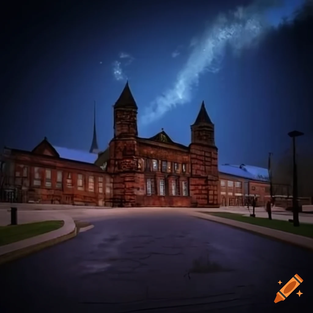Gateshead Yeshiva under a starry night