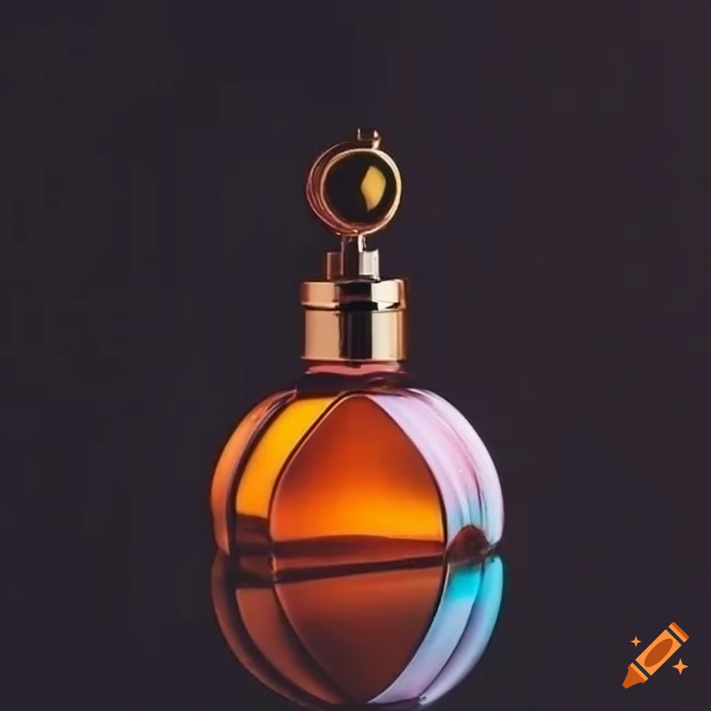Modern and vibrant perfume bottle