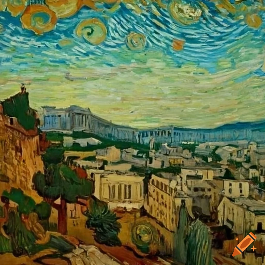 Van Gogh's depiction of Athens view
