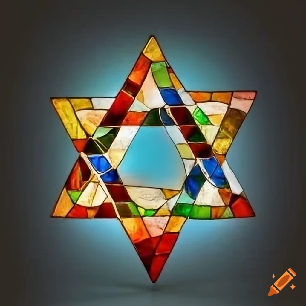 stained glass Star of David