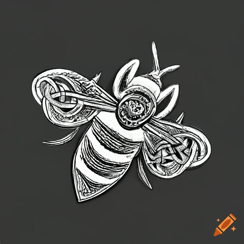 celtic bee logo design