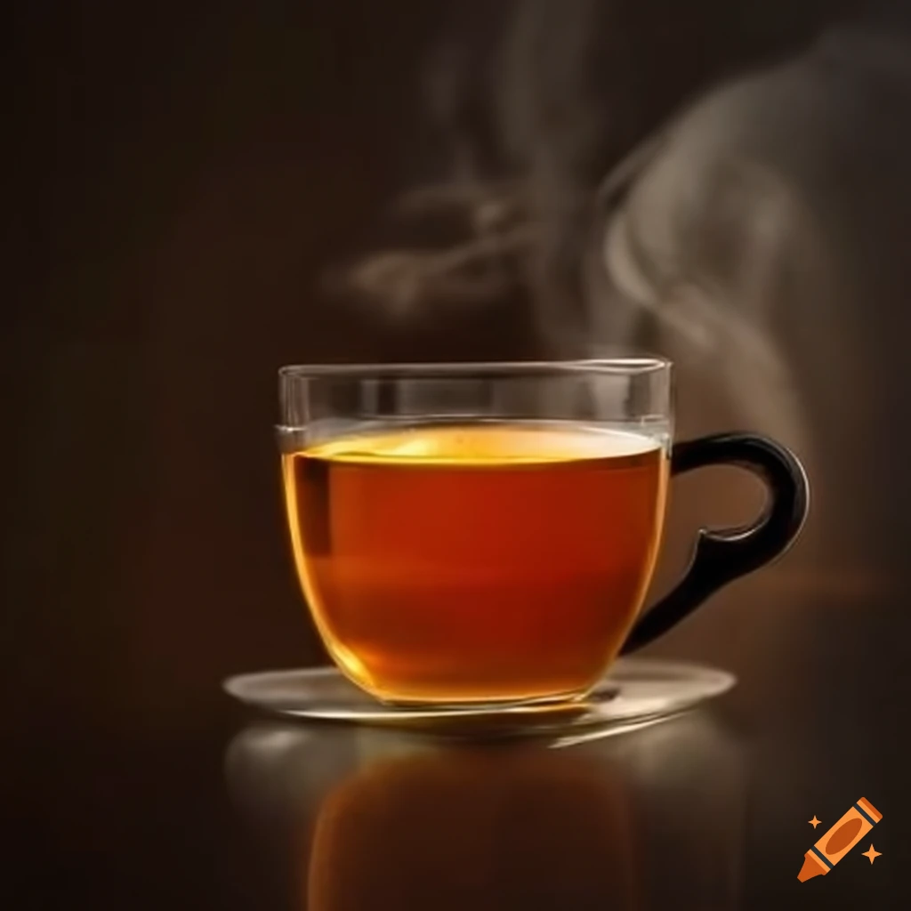 steaming cup of tea