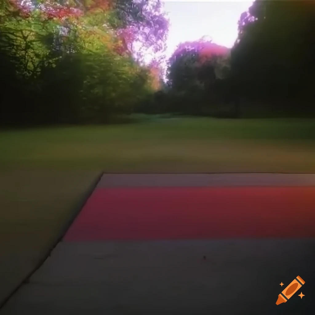 amateur photo of a surreal playground with a 2000's vibe