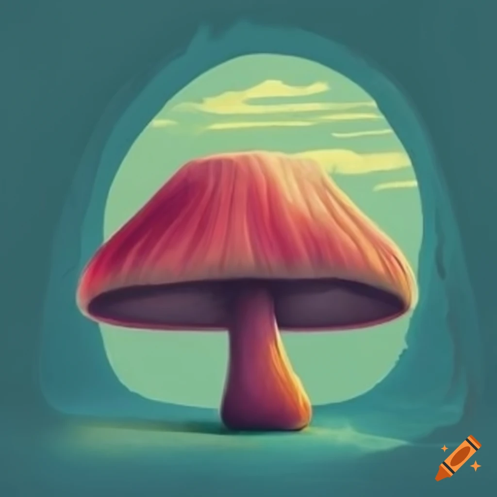 Vintage Drawing Of A Green spored Parasol Mushroom On Craiyon