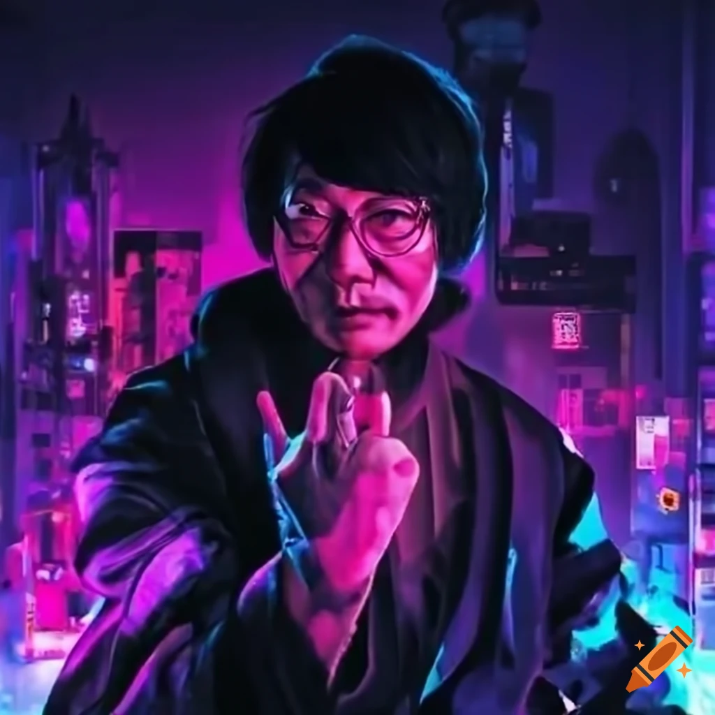 cyberpunk illustration of Hiroshi 'Zen' Nakamura