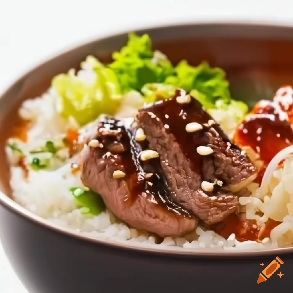 Beef Teriyaki - broiled beef with teriyaki sauce