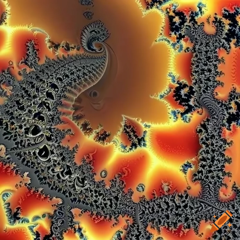 Mandelbrot fractal with fiery colors