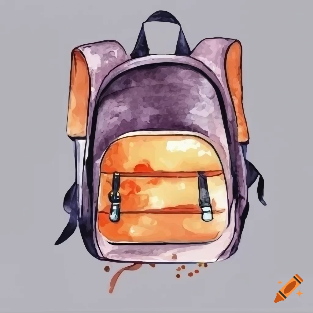 Side view of backpack illustration