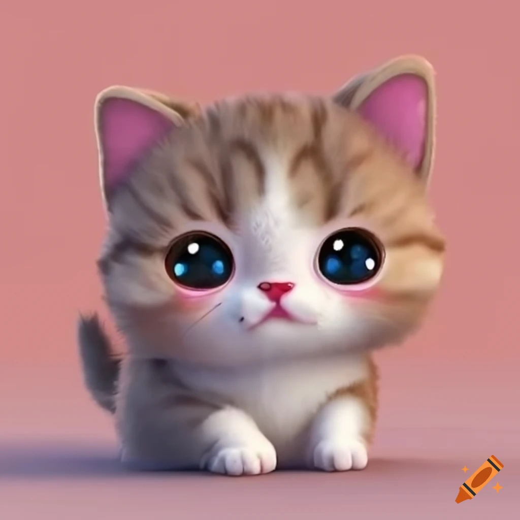 Cute 3d kitten