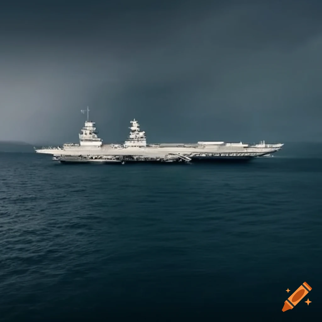 photo of a modern aircraft carrier in a European port