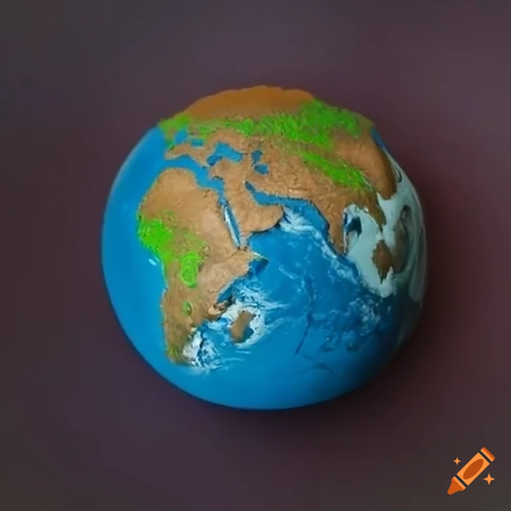 Plasticine stop motion sculpture of Earth