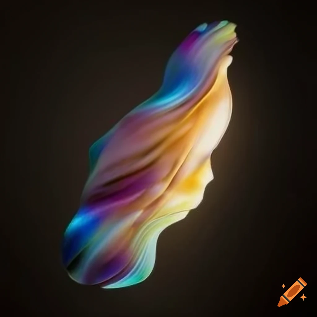 abstract sculpture of prismatic light