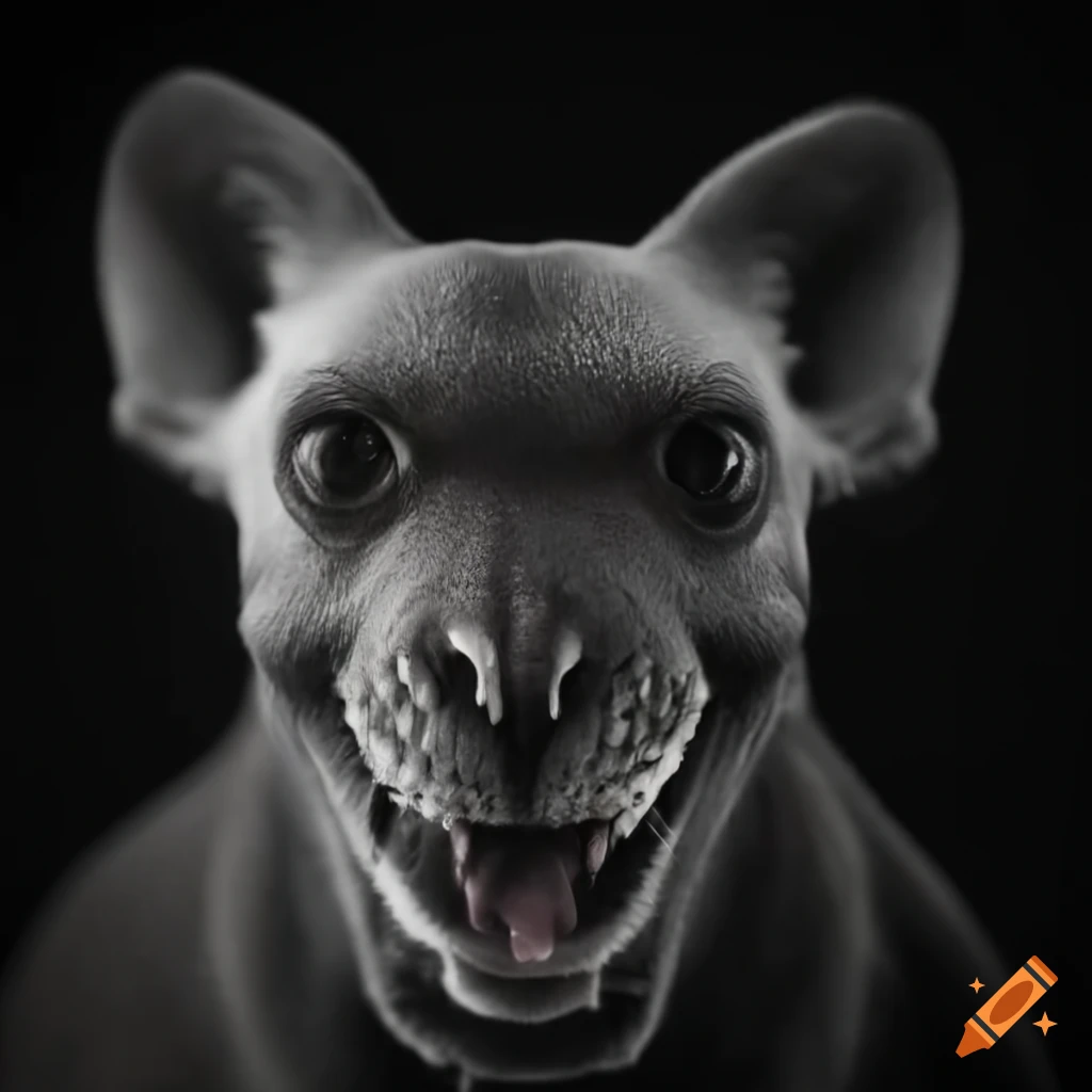 Smiling animal without eyes on Craiyon