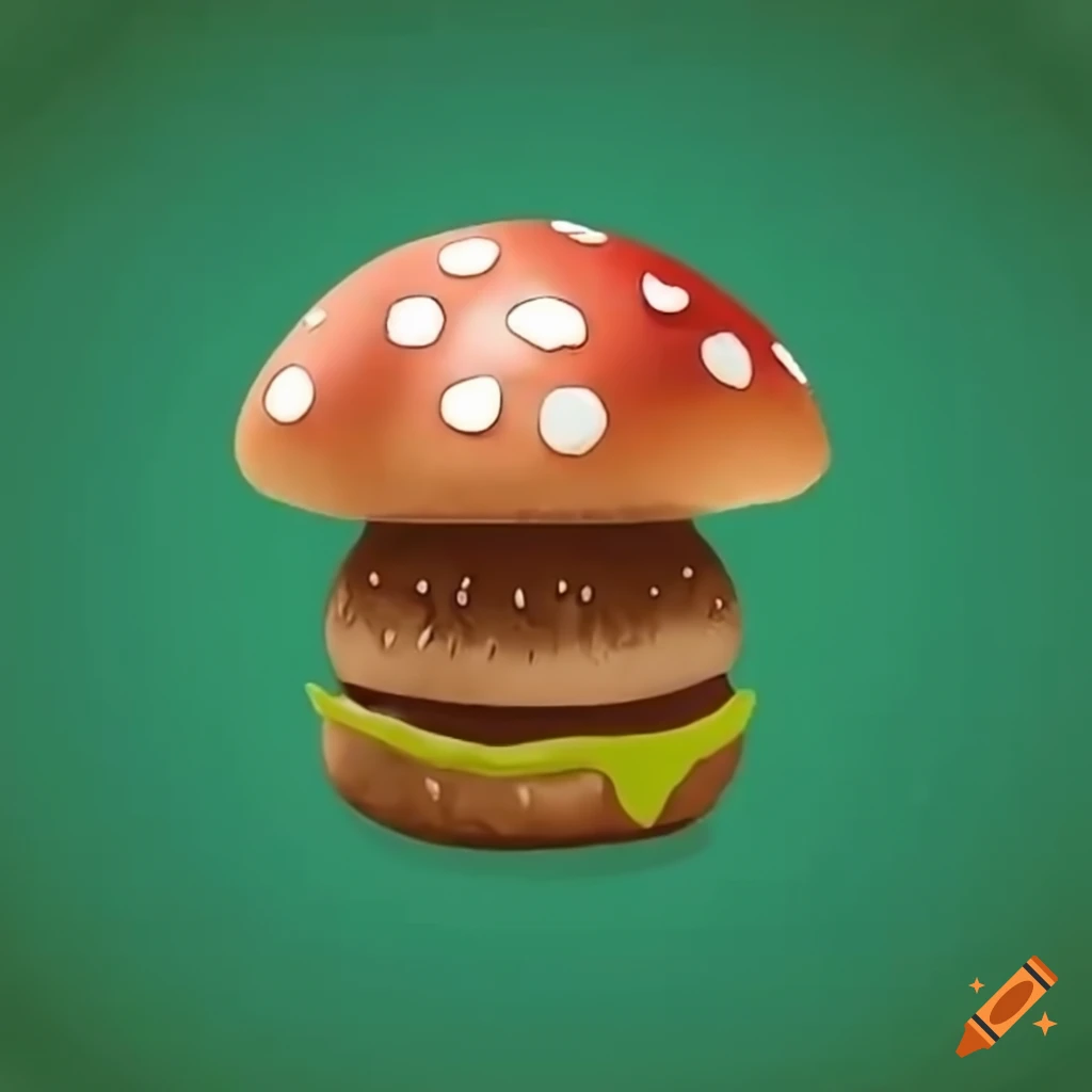 gourmet mushroom burger with sesame