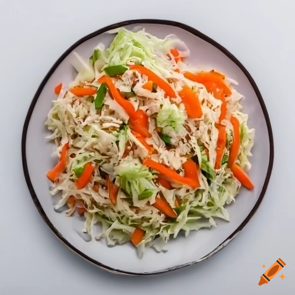 image of a Kani Salad on a white background