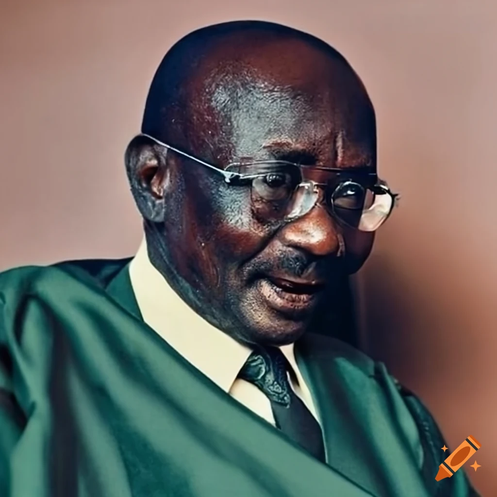 portrait of Ange-Félix Patassé, President of the Central African Republic