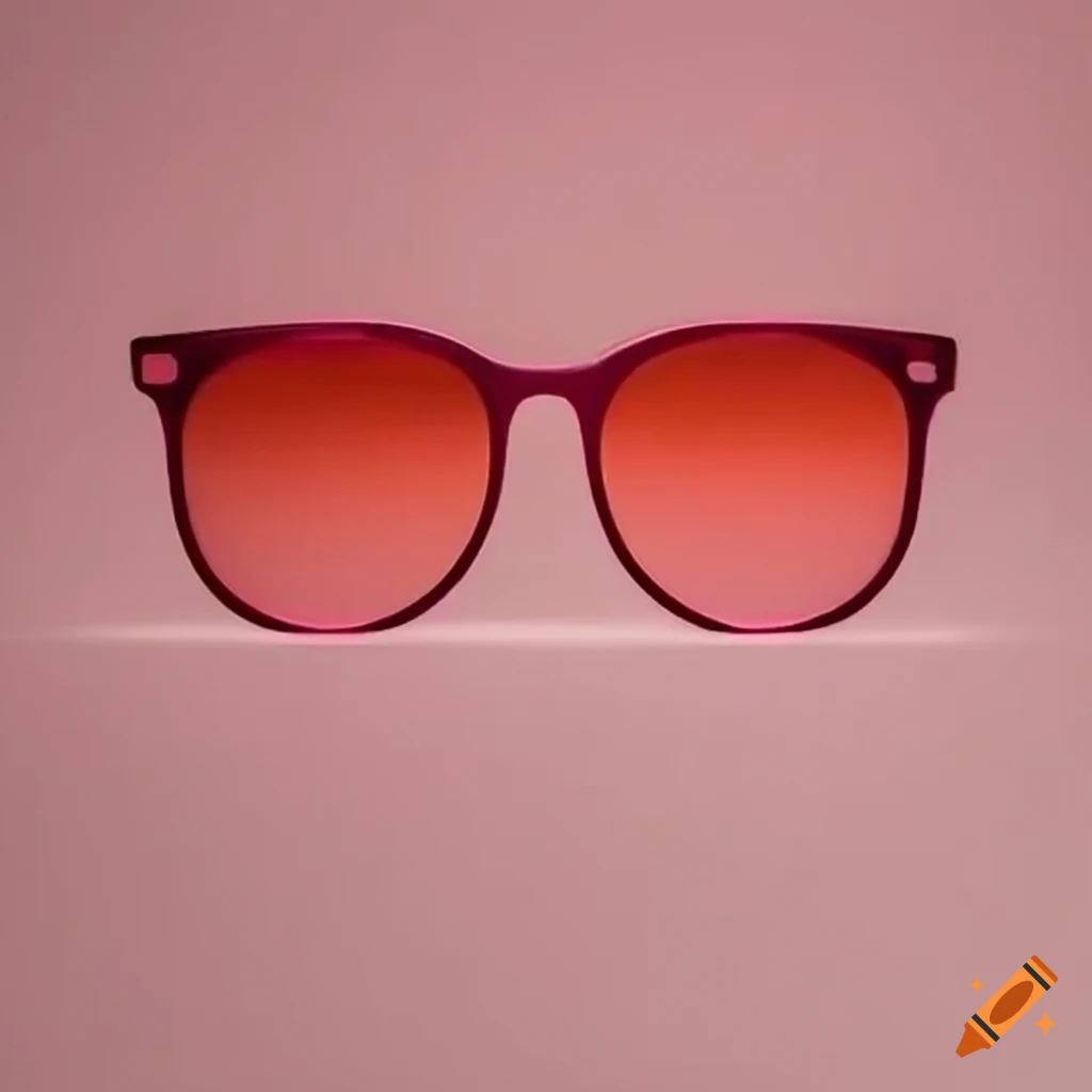 rose-tinted glasses on abstract background