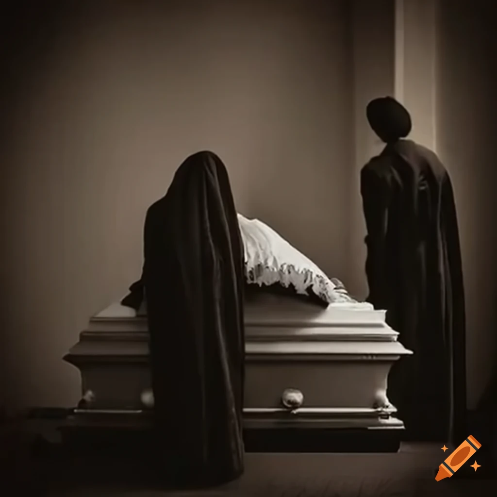 person attending a funeral for a disappeared place