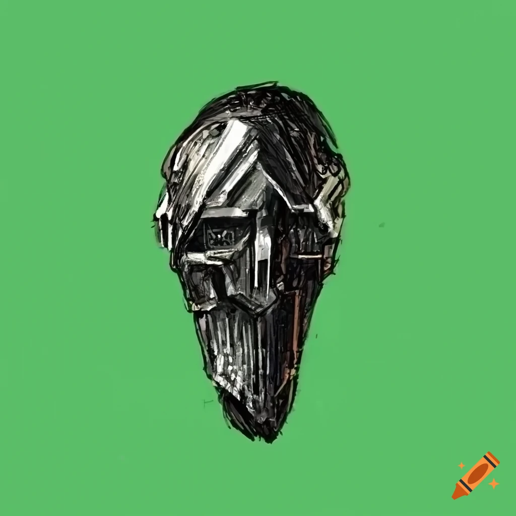 black high-tech metal sweatband on green screen background