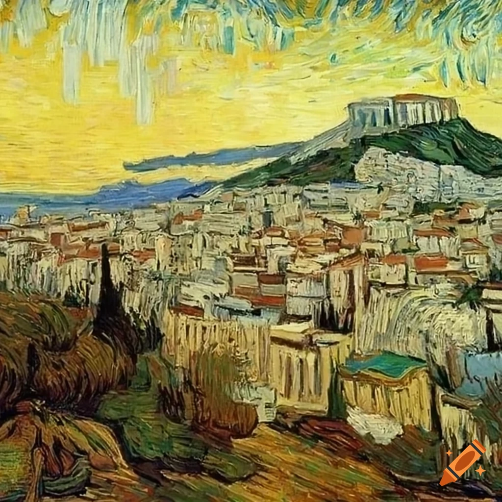 Van Gogh's painting of Athens view