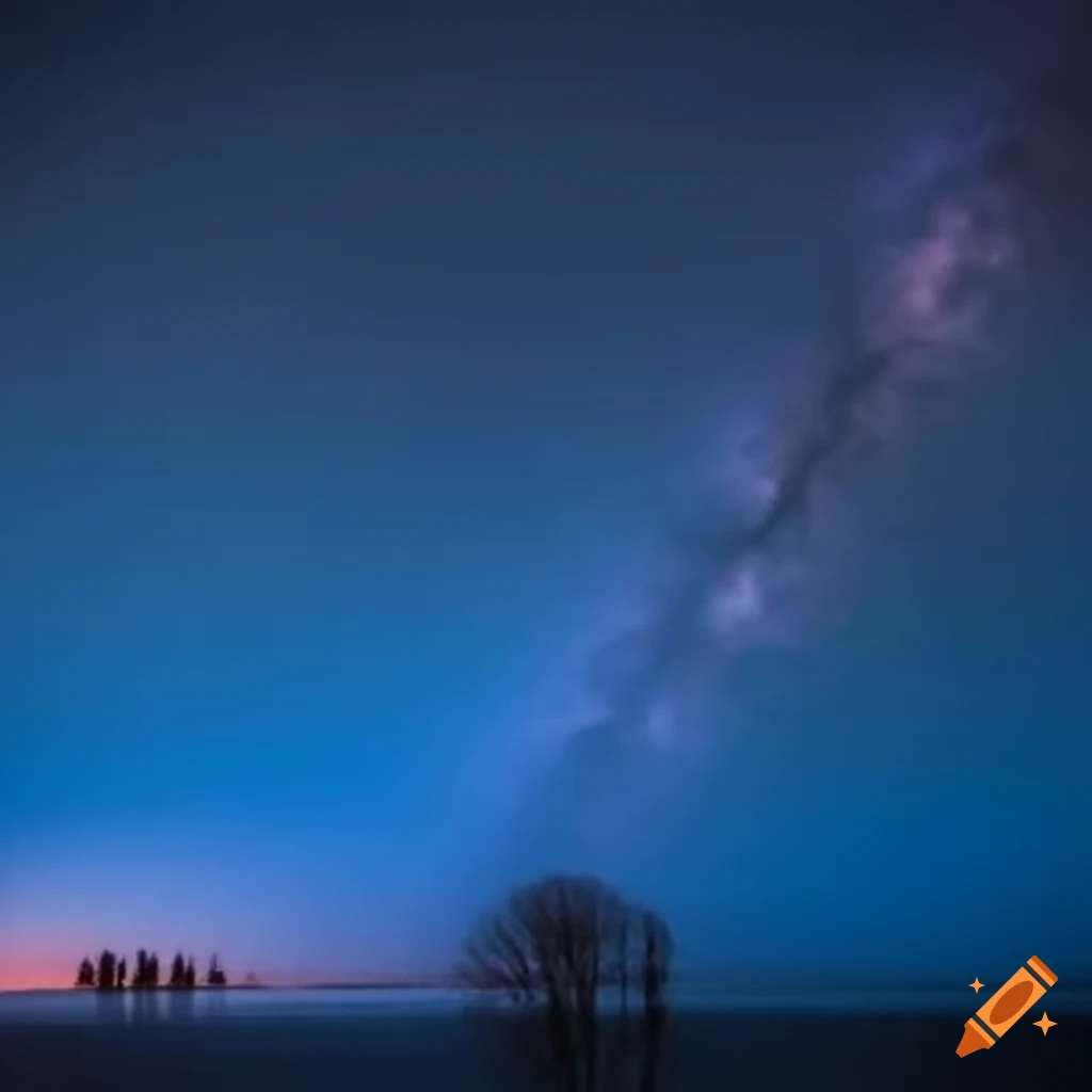 blue dusk sky
