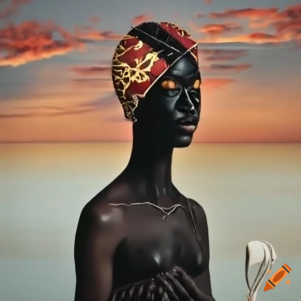 surrealist artwork inspired by African tribes