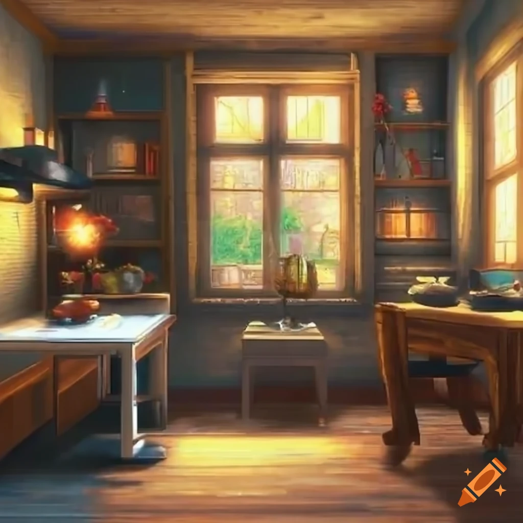 cozy college student house interior