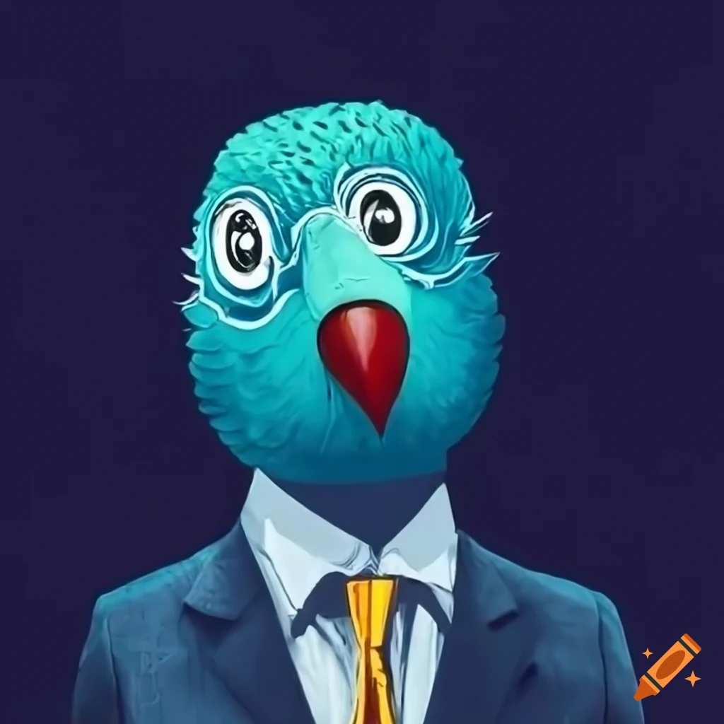 Parrot In A Suit Preparing For Law School On Craiyon
