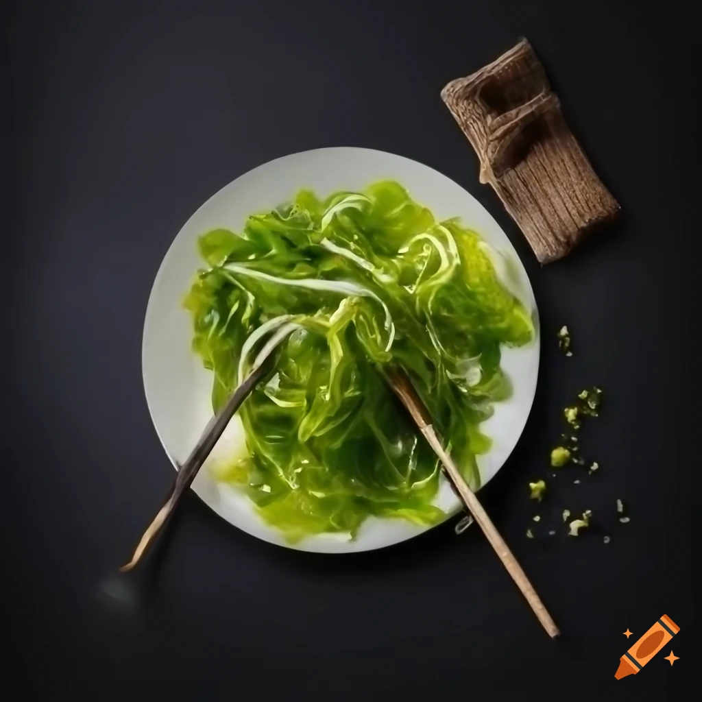 Seaweed Salad on a white background