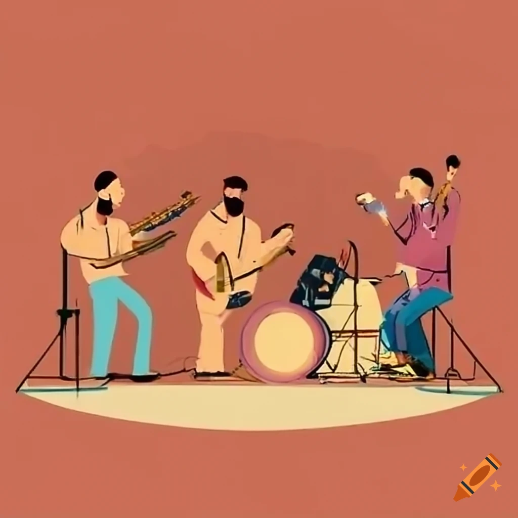 live jazz funk performance in the desert