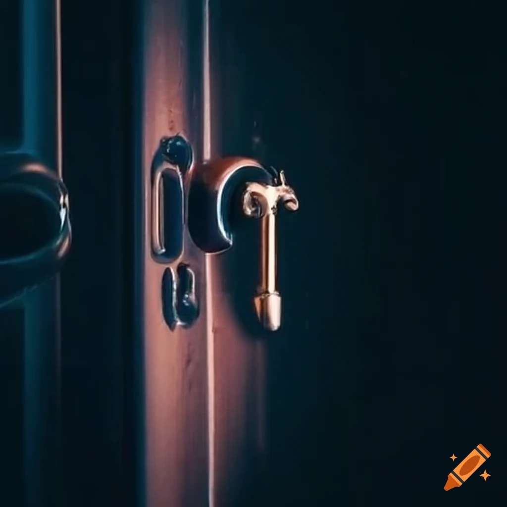 Oven glove opening a door lock on Craiyon