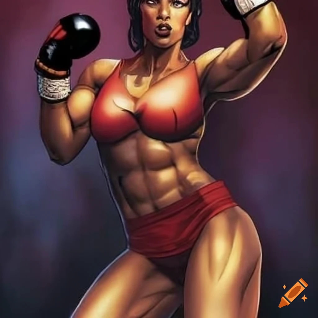 Muscular woman comic