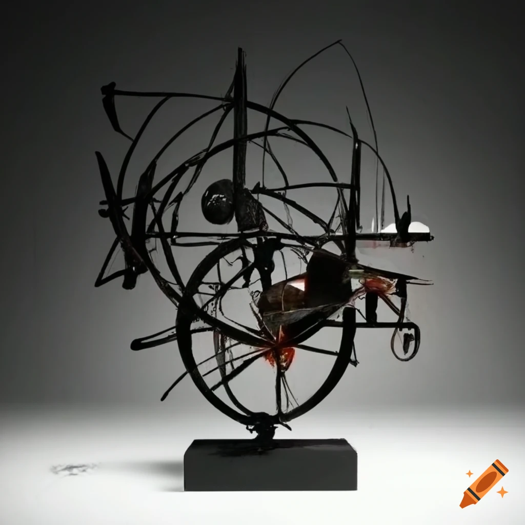 Jean tinguely kinetic art mixed media interactive art feeling alive  elements of the human body on Craiyon