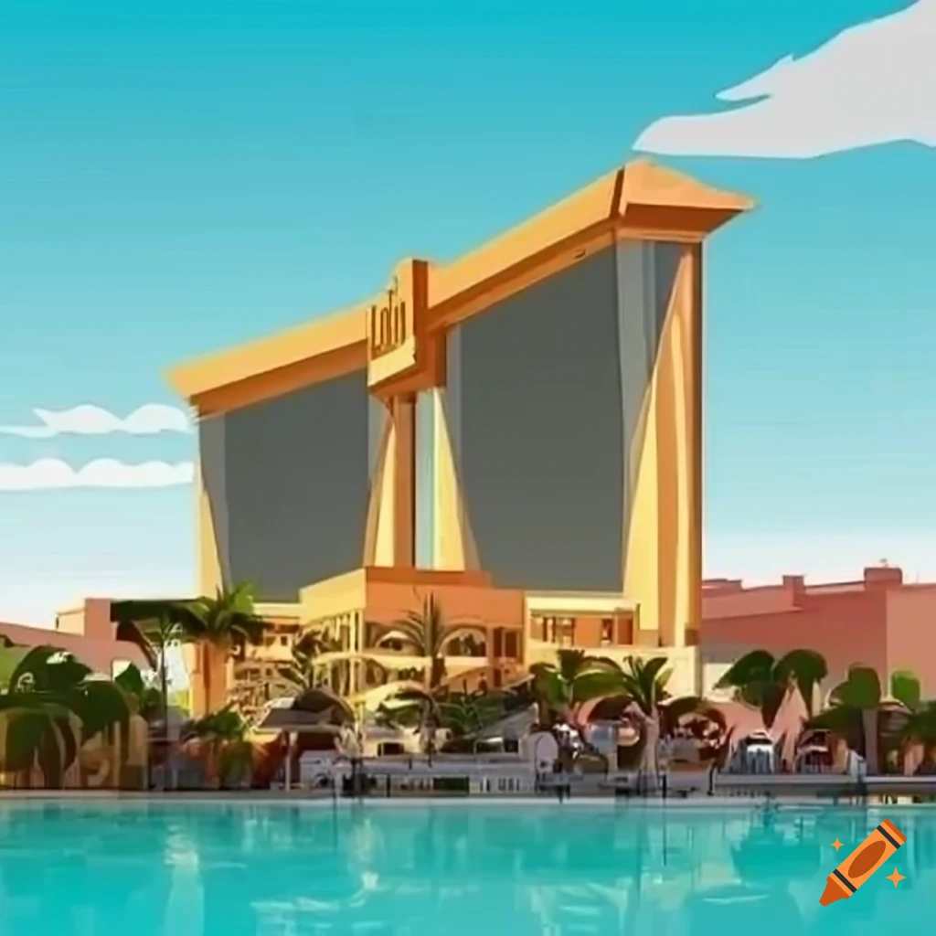 cartoon depiction of Mirage Resort & Casino