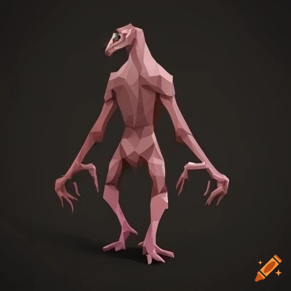 lowpoly lovecraftian creature for dungeons game development