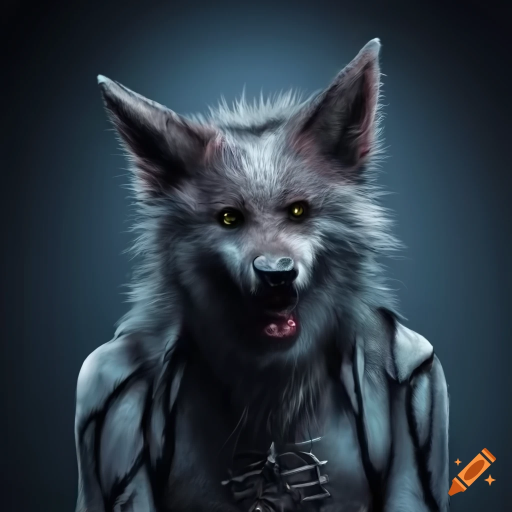 Hyper-realistic portrayal of winnie werewolf on Craiyon