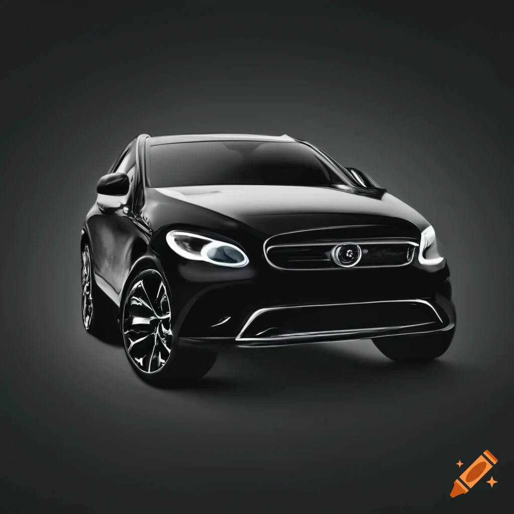 sleek black logo of a GLC class car