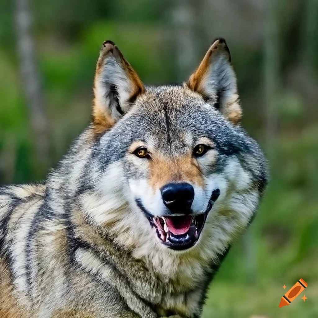 grinning wolf