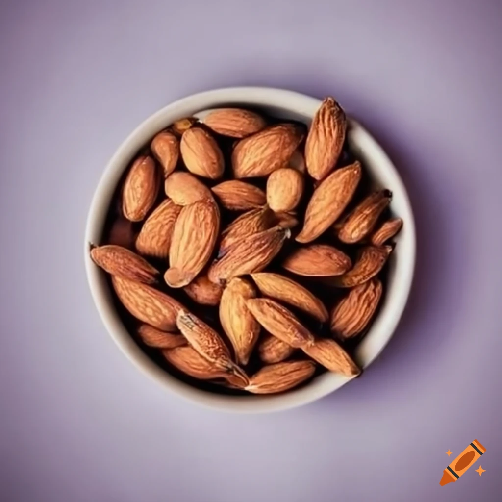 bowl of toasted almond seeds