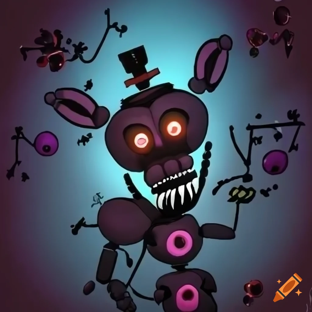 Bad drawing of nightmare freddy from five nights at freddy's 4