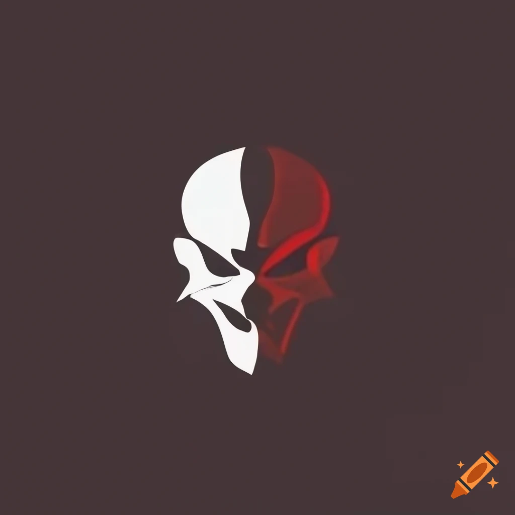 minimalist corporate logo of a demon