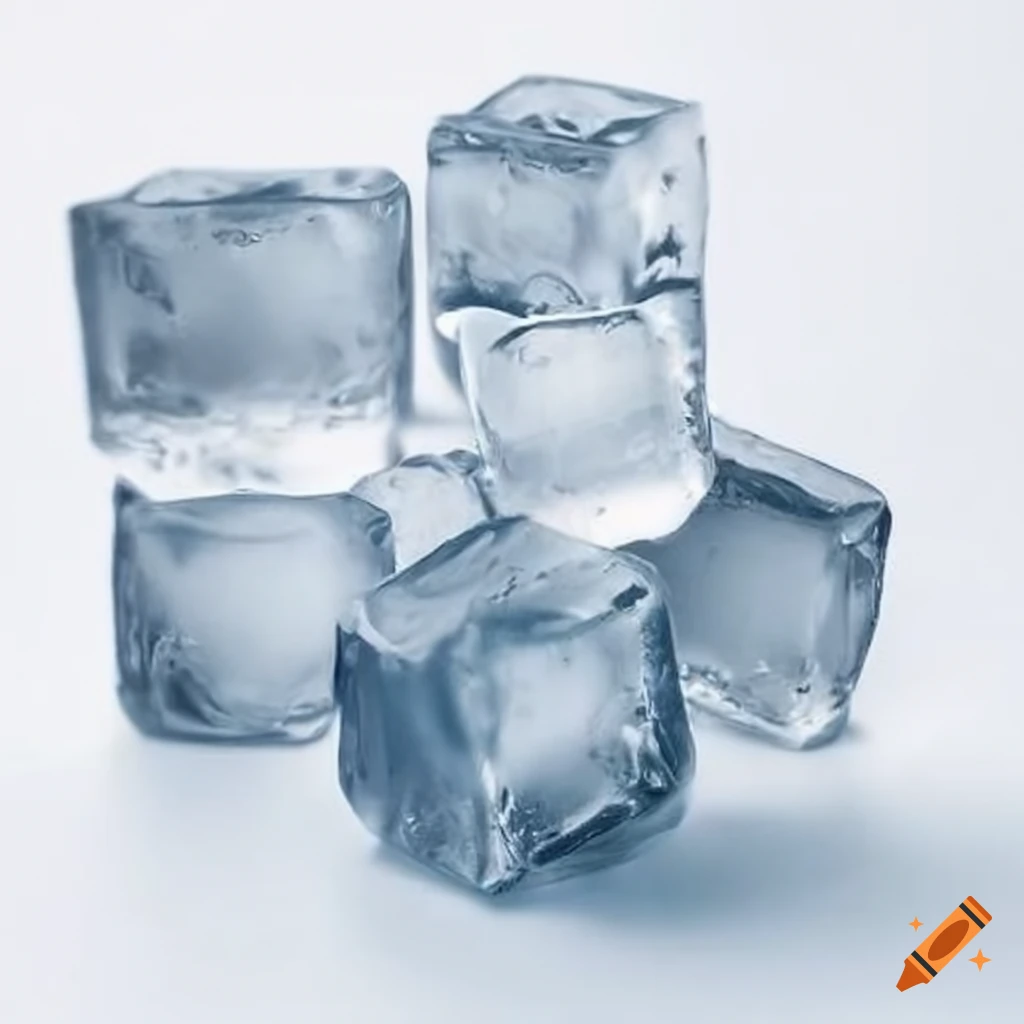 Ice cubes in a glass