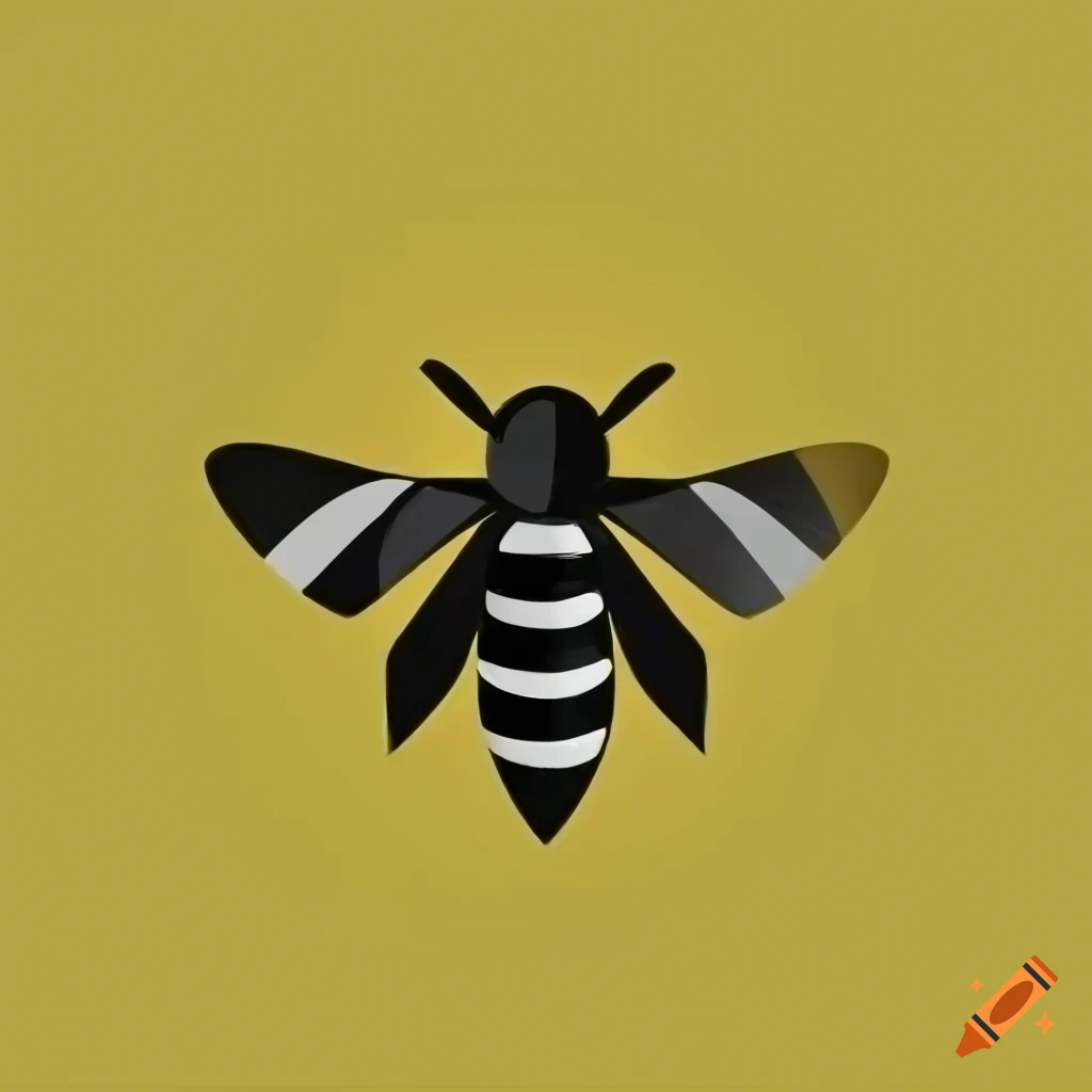 black and yellow minimalist bee logo
