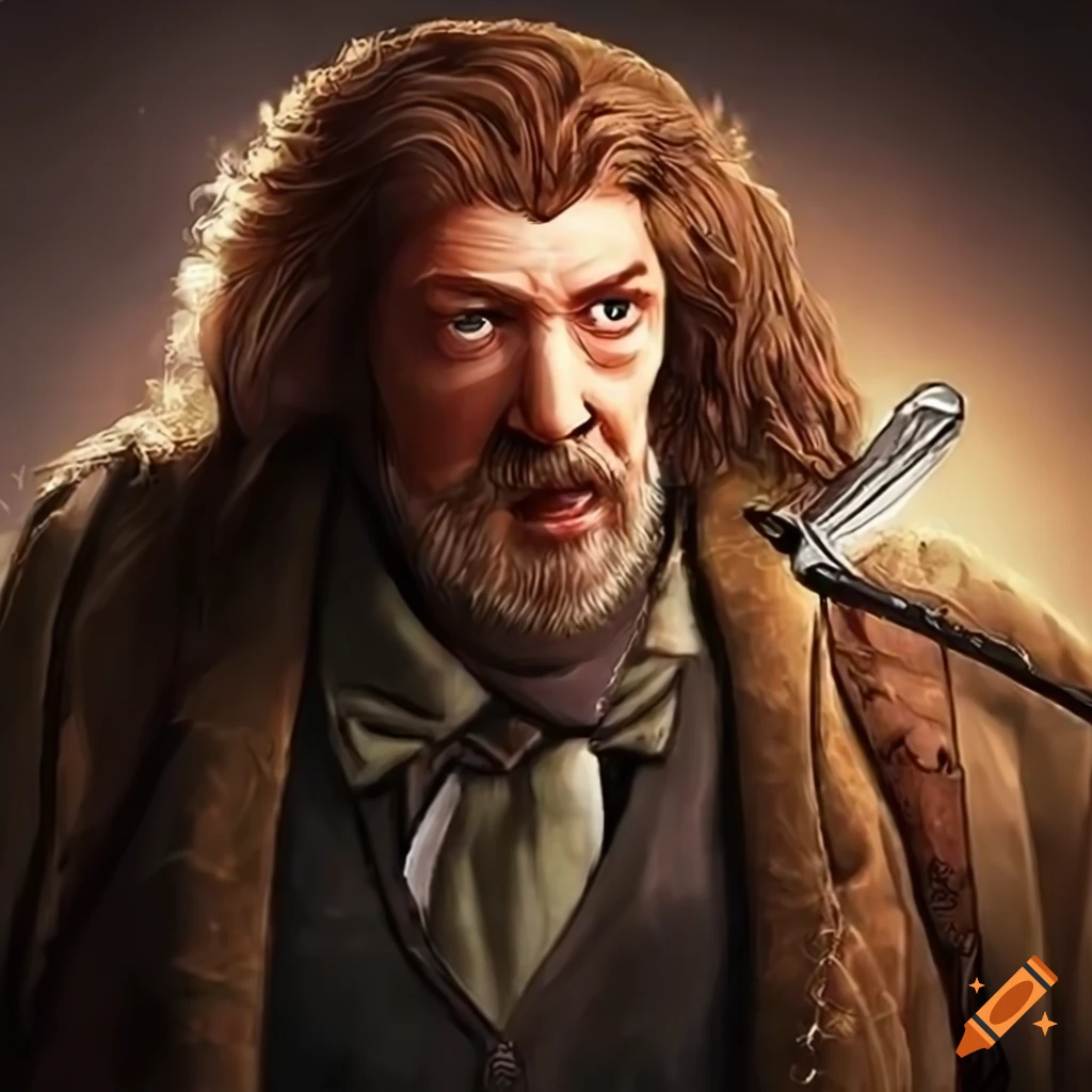 illustration of a mafia hobbit