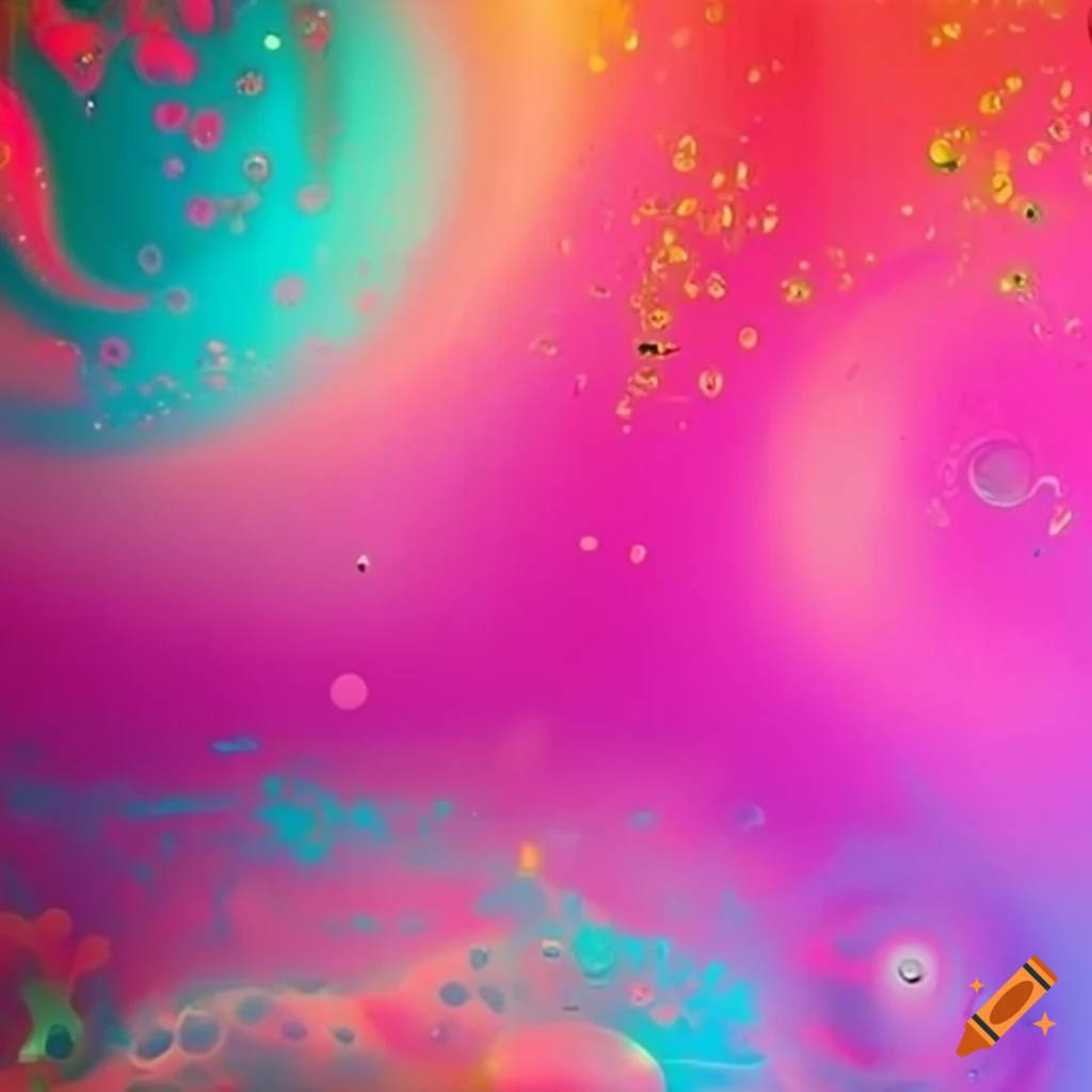 Colorful wallpaper with bubbles and the word 'rocio' on Craiyon