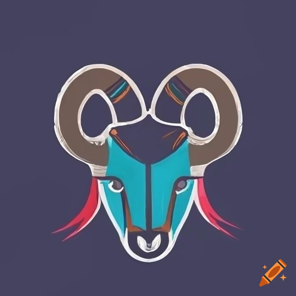 simple-art-logo-of-a-ski-ram-on-craiyon