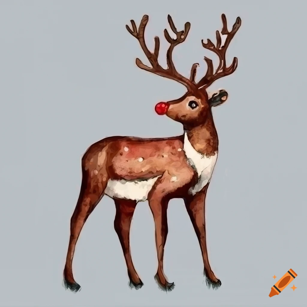 Image of Sketch Silhouette Of Running Deer Christmas Design Element  Editable Illustration-NB001811-Picxy