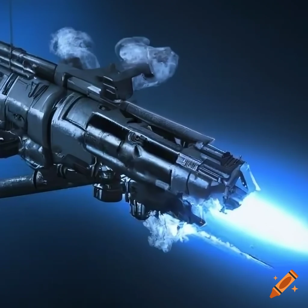 Photorealistic blue laser cannon