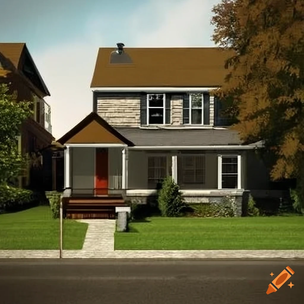 house in a suburban neighborhood